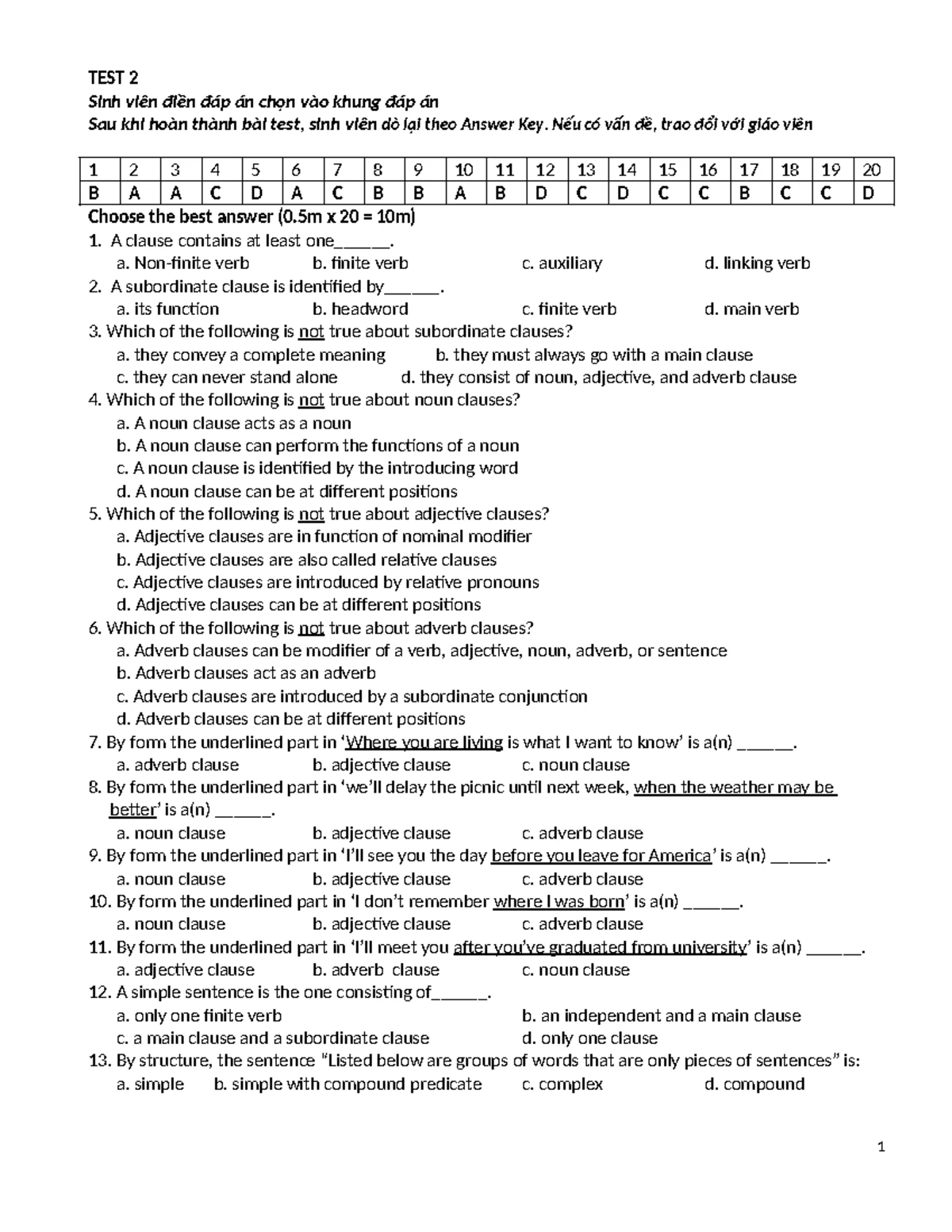 Exercises on Morphology and Syntax Analysis (ENG 101) - Studocu