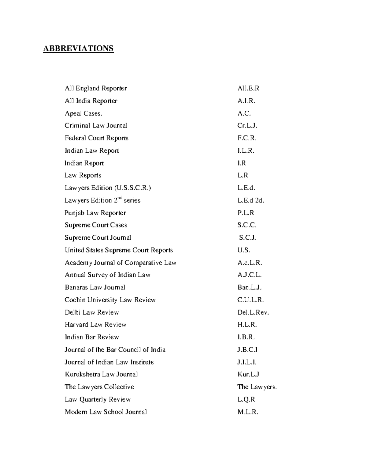07 Abbreviations - Jurisprudence Reference Guide - Studocu