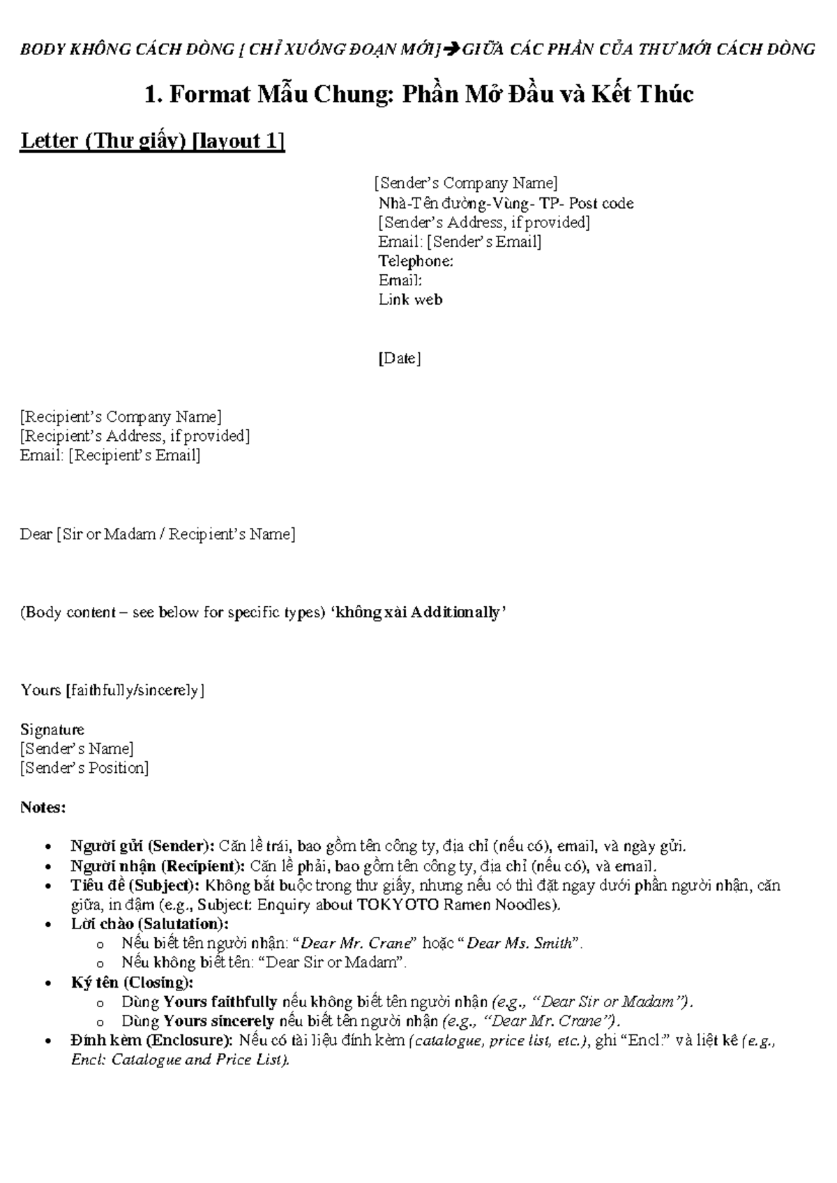 HƯỚNG DẪN VIẾT THƯ TIẾNG ANH [Tài liệu] - Document Preview