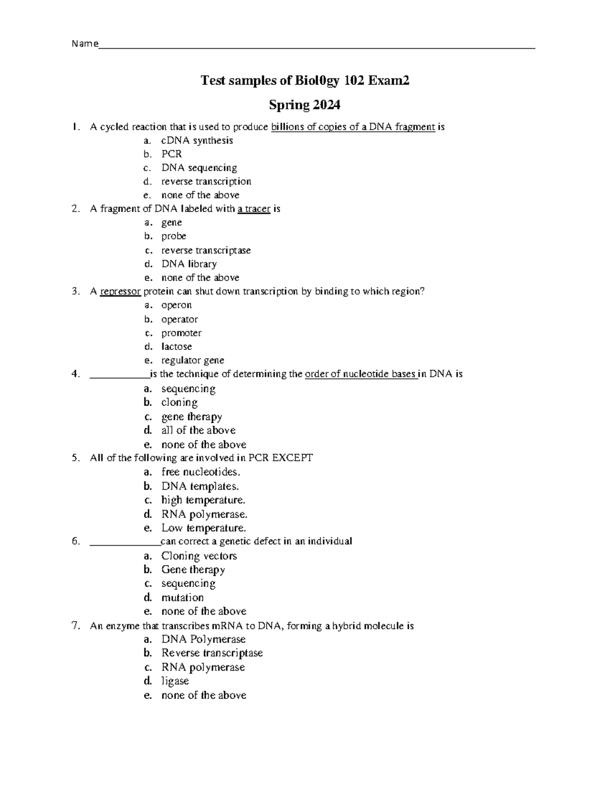 Biol 102 Exam 2 Practice Questions Answers Spring 2024 Studocu