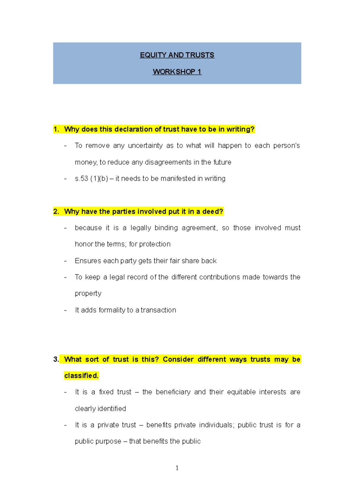 Workshops 18-19: Charitable Dispositions & Public Benefit Analysis ...