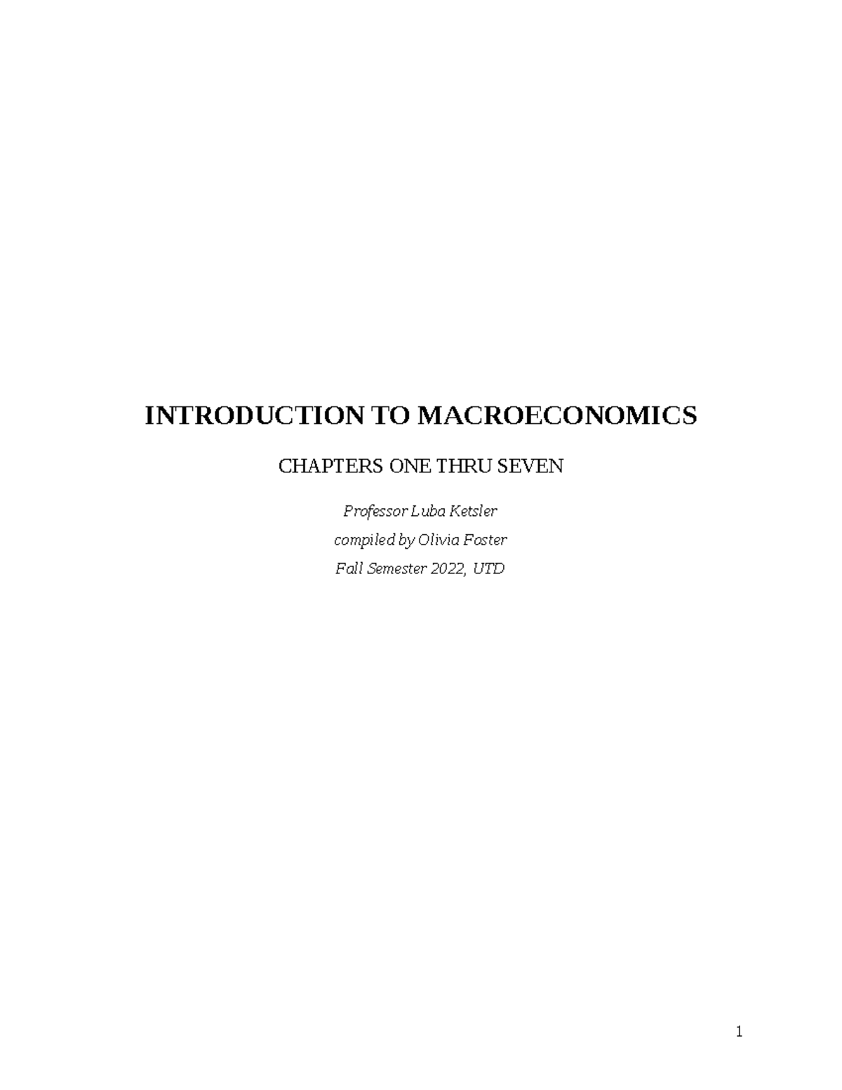 Macroeconomics 101: Notes on Chapters 1-7 for Final Exam - Studocu