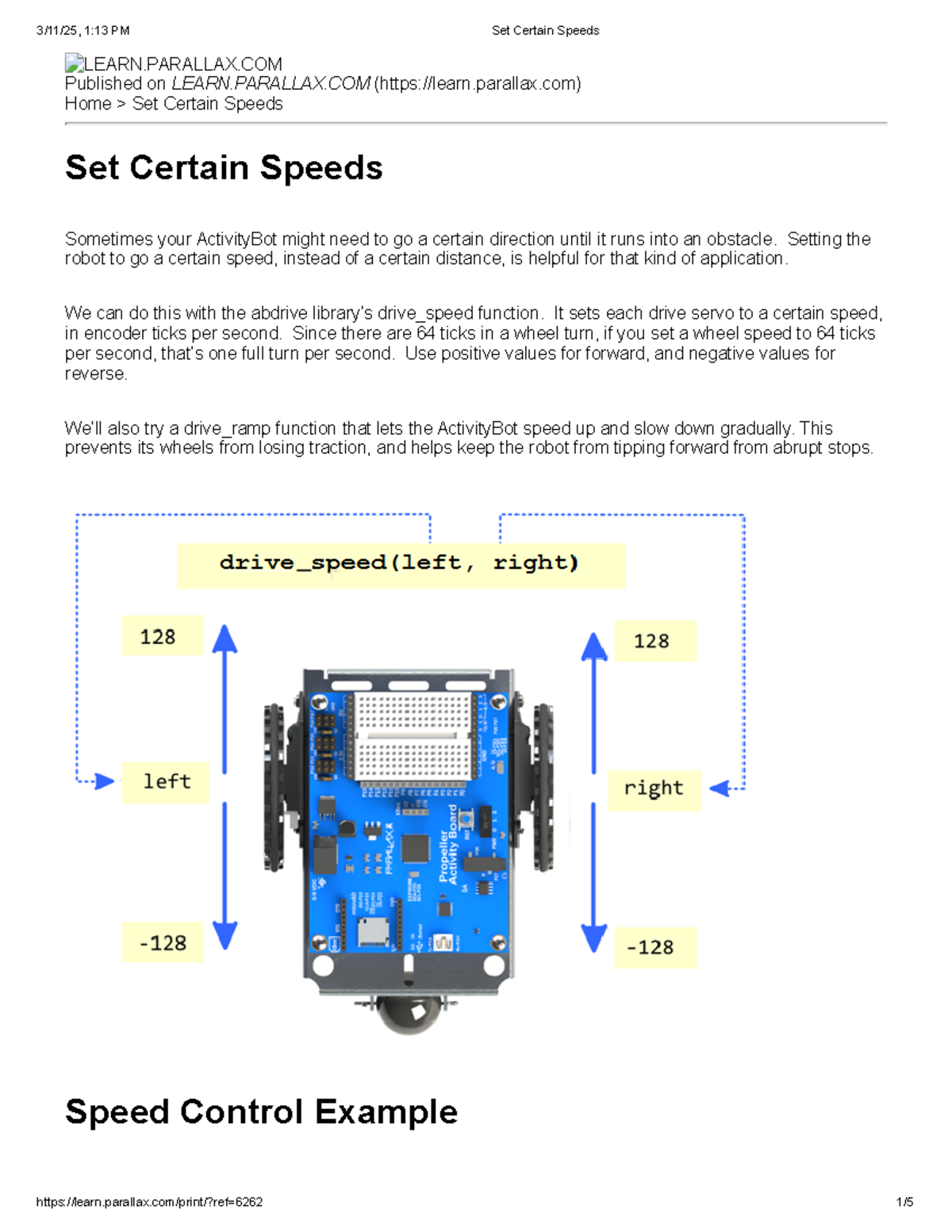 Set Certain Speeds for ActivityBot Navigation - C Course Code - LEARN ...