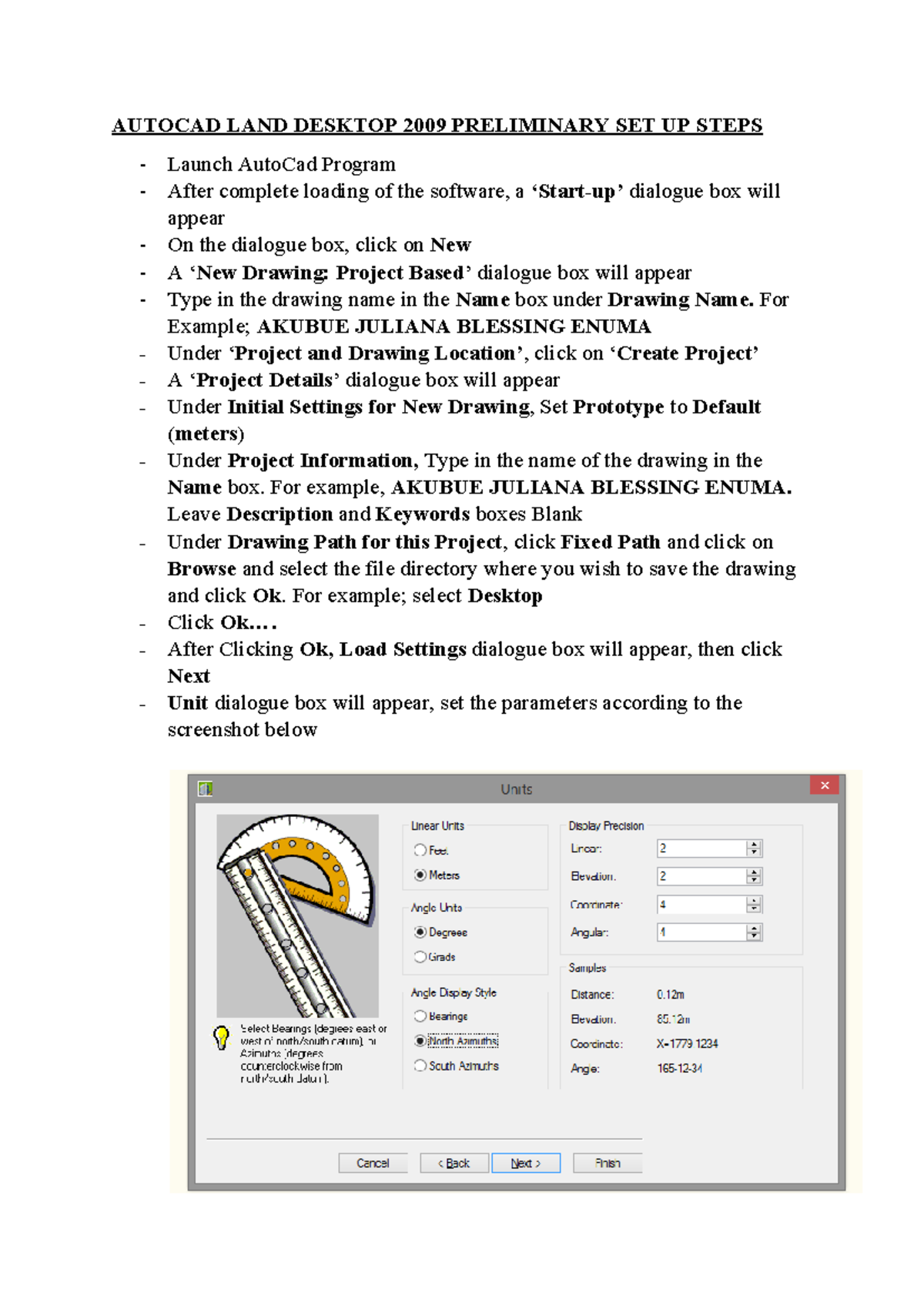 AutoCAD 2009 Setup Guide: Preliminary Steps for New Drawings - Studocu