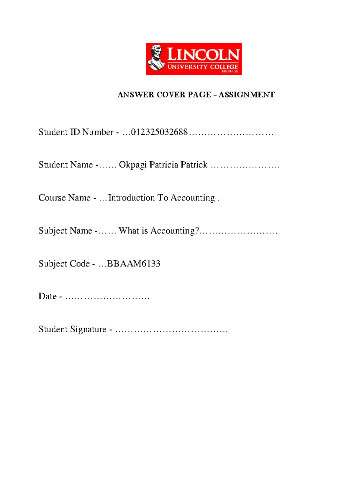 Introduction to Accounting: Key Concepts and Types (ACC101) - Studocu