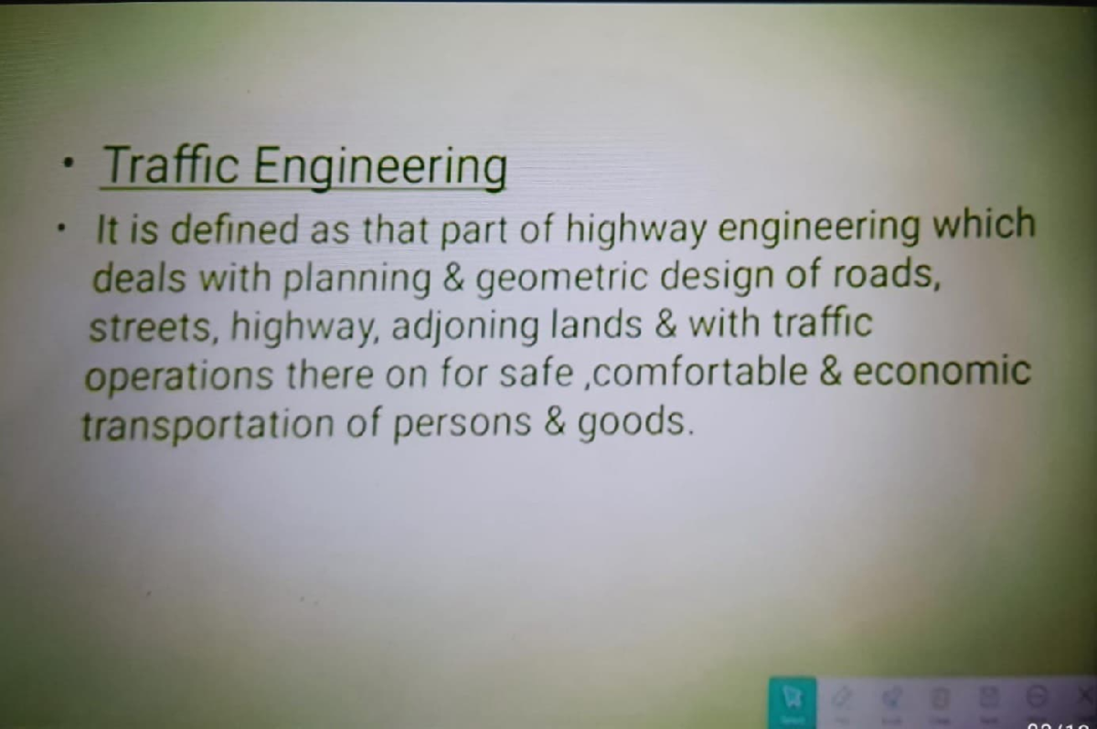 Traffic Engg Ch-1 - Traffic Engineering It is defined as that part of ...