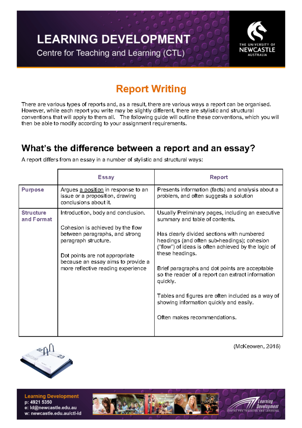 Report Writing Guide: Organizational Structure & Key Elements - Studocu