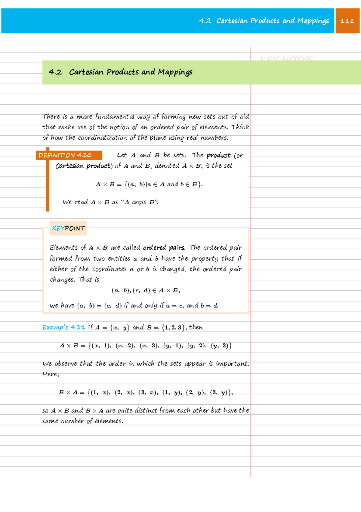 4.2 Cartesian Products & Mappings - Lecture Notes 3 - Studocu