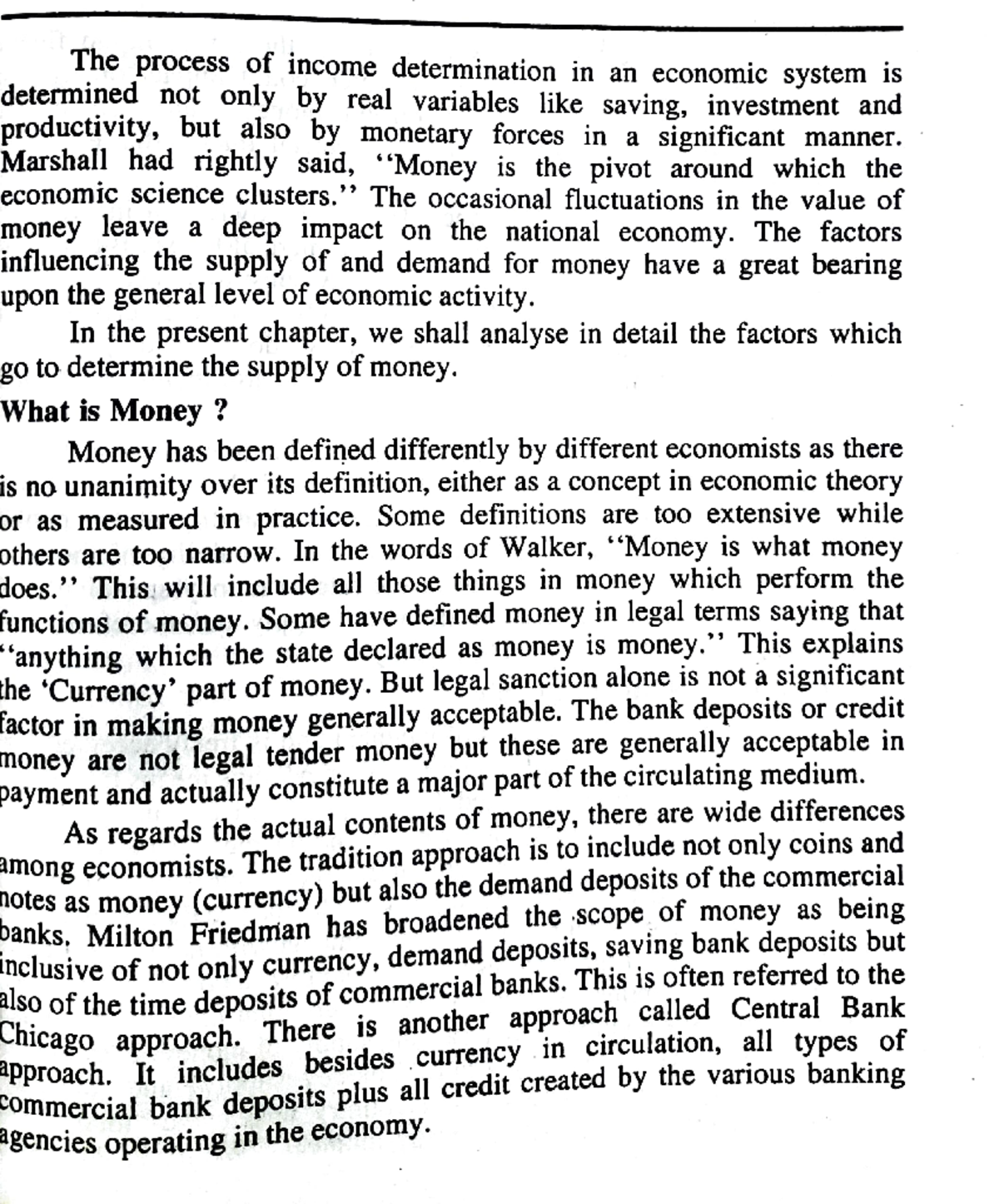 Economics 2nd sem - Money - The process of income dete ...