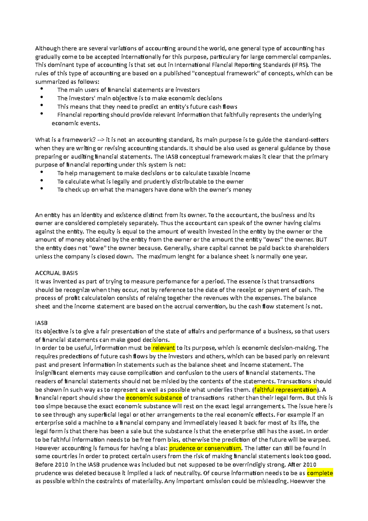 Accounting Principles Overview: Key Concepts and Framework (ACCT 101 ...