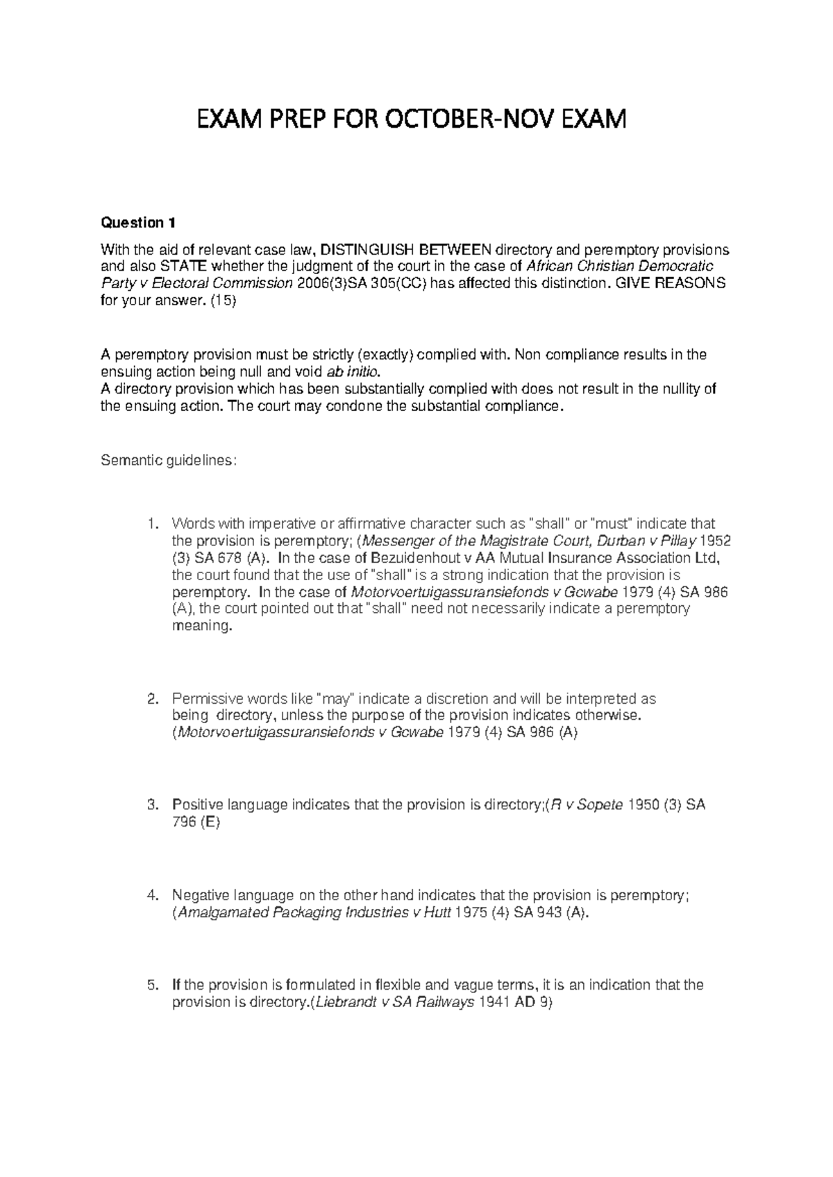 October-November Exam Prep: Lecture Notes on Statutory Interpretation ...