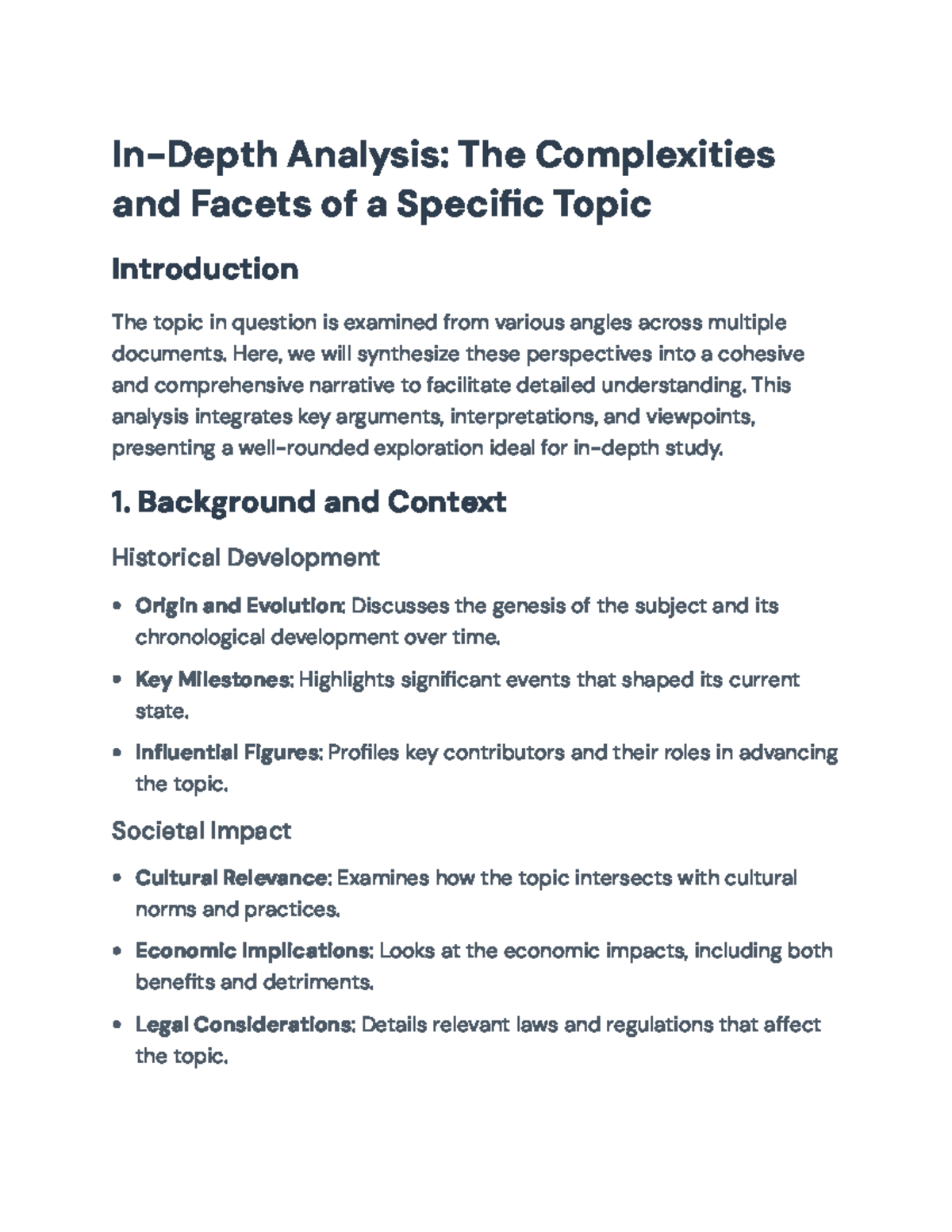 Comprehensive Analysis of Complex Topics for In-Depth Study - In-Depth ...
