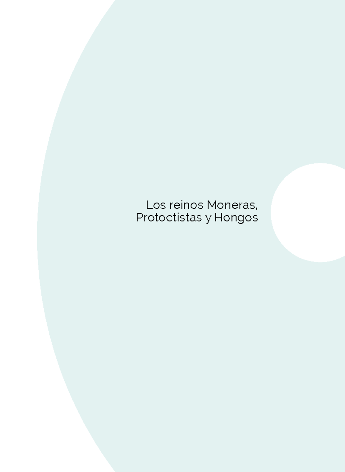 Los Reinos Moneras, Protoctistas y Hongos: Resumen y Actividades 129173 -  Studocu