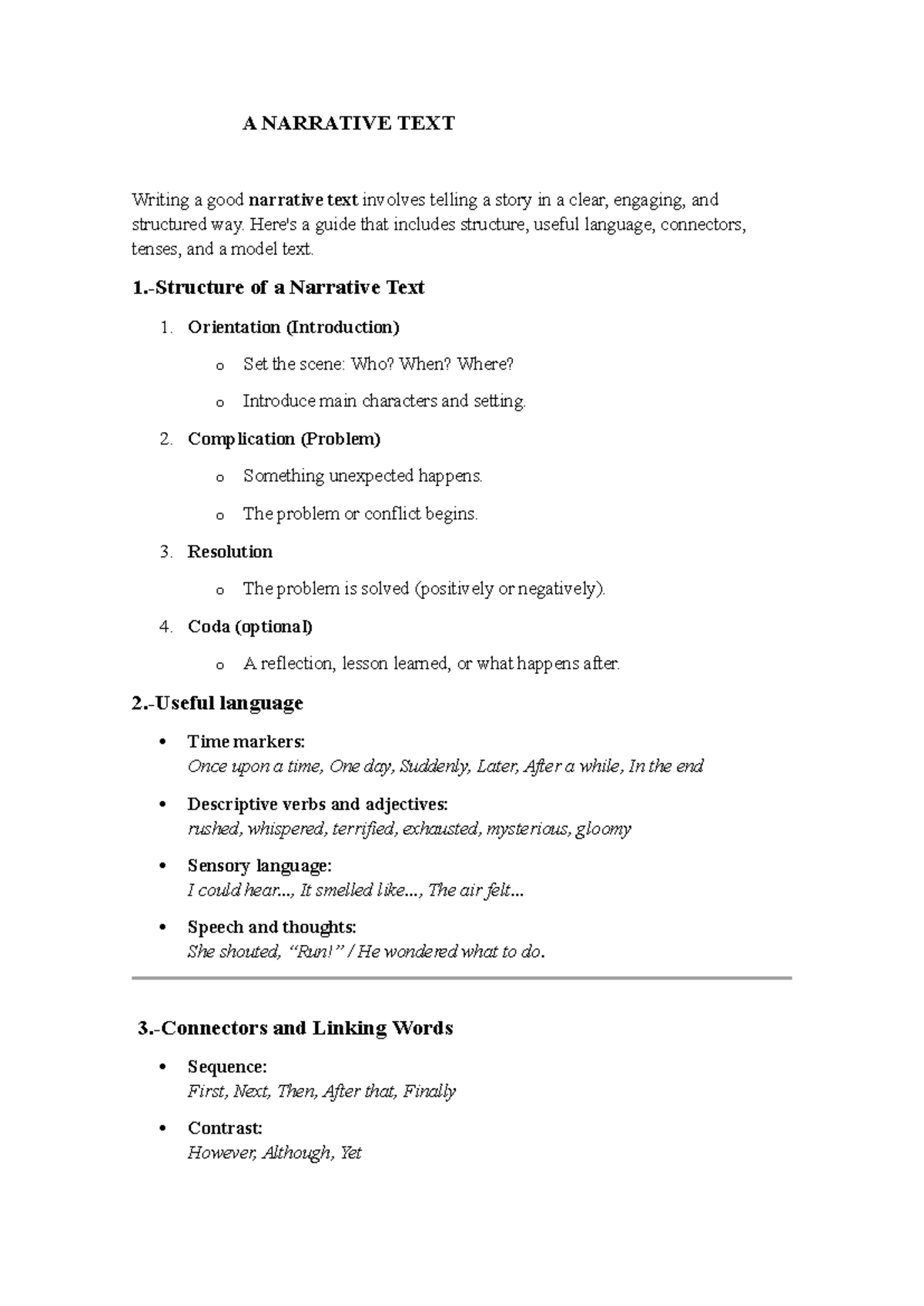 HOW TO Write a Narrative Text: A Comprehensive Guide - Studocu