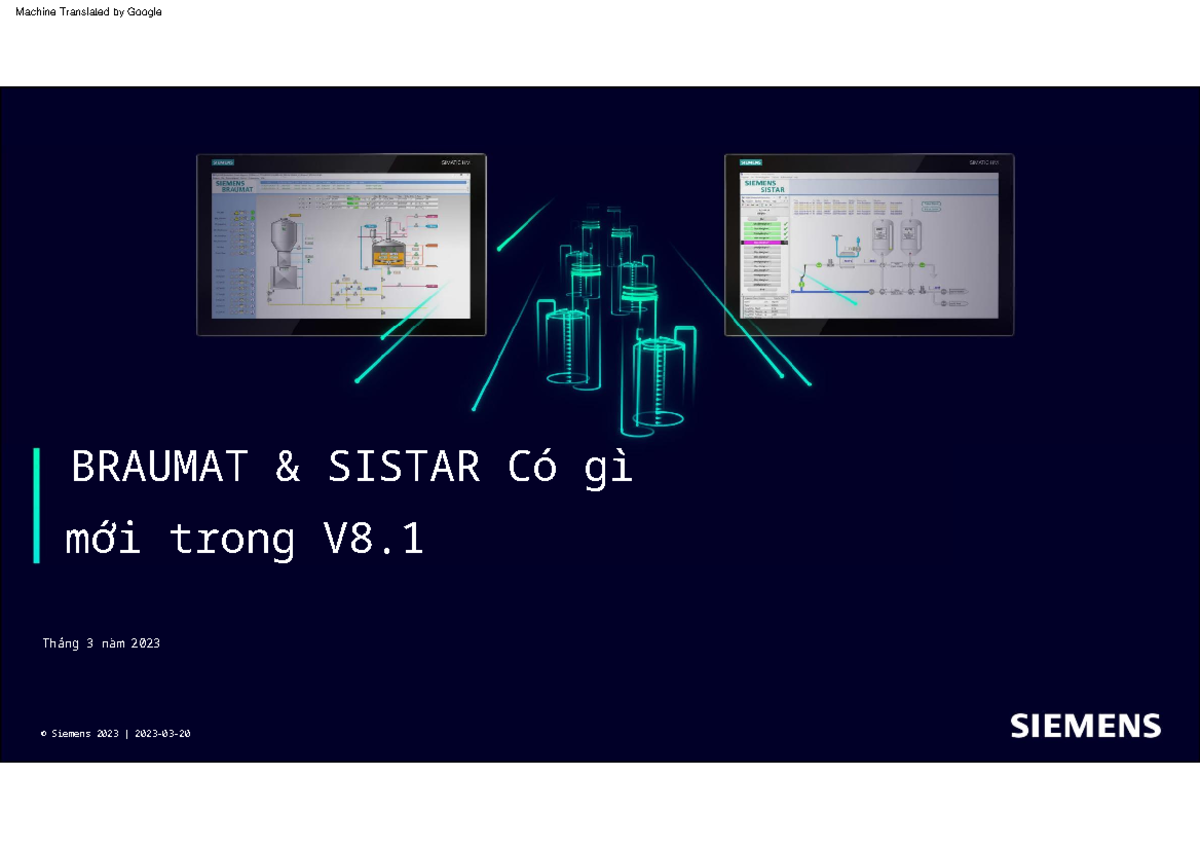 BRAUMAT SISTAR V8.1: Tính Năng Mới và Cải Tiến (Siemens 2023) - Studocu