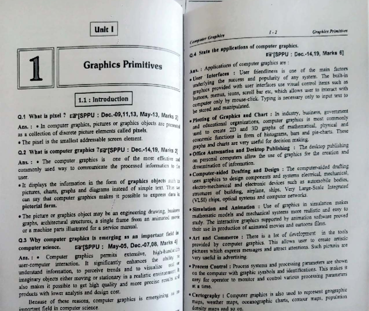 Computer Graphics Unit I - Graphics Primitives and Applications - Studocu