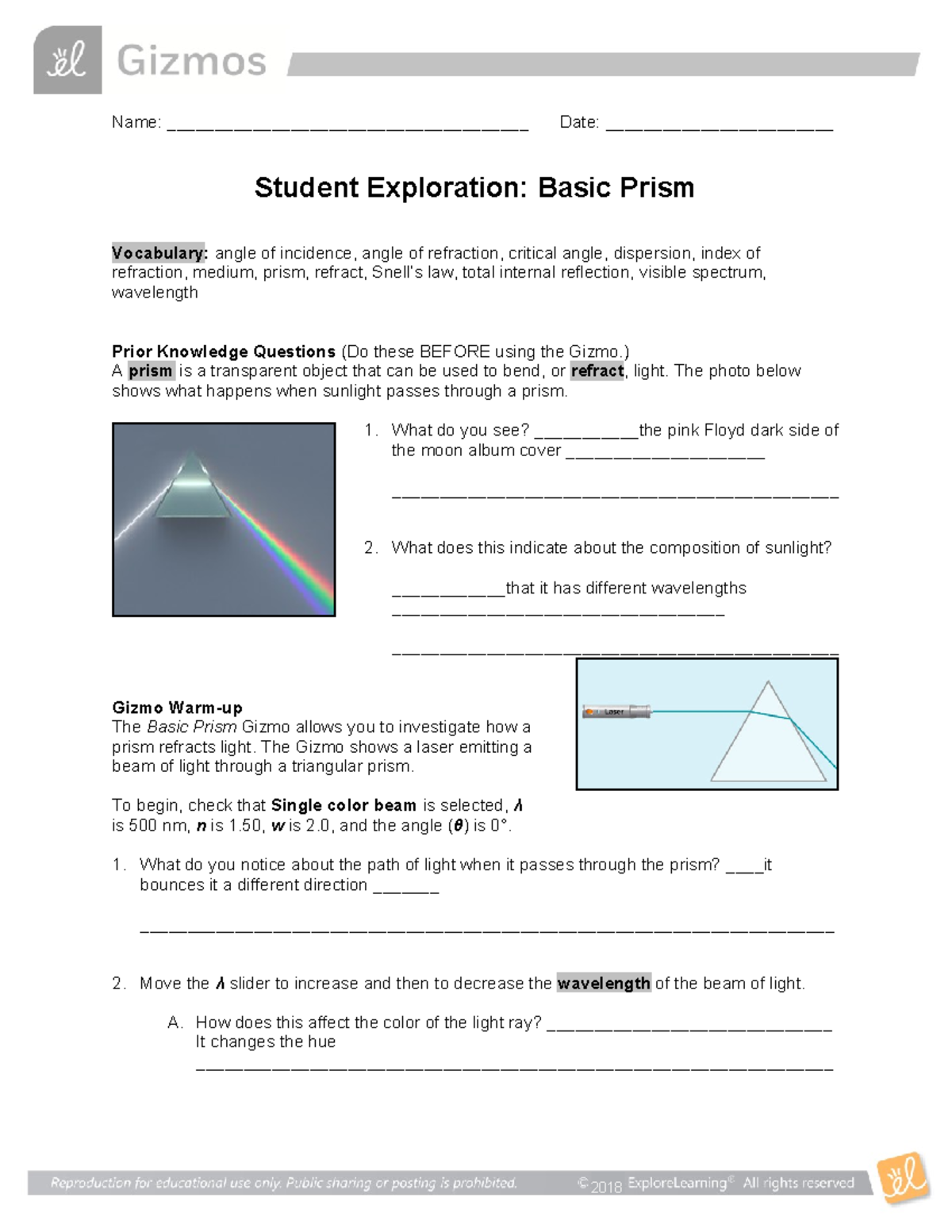 4.1 Basic Prism Vocabulary Exploration - Assignment - Studocu