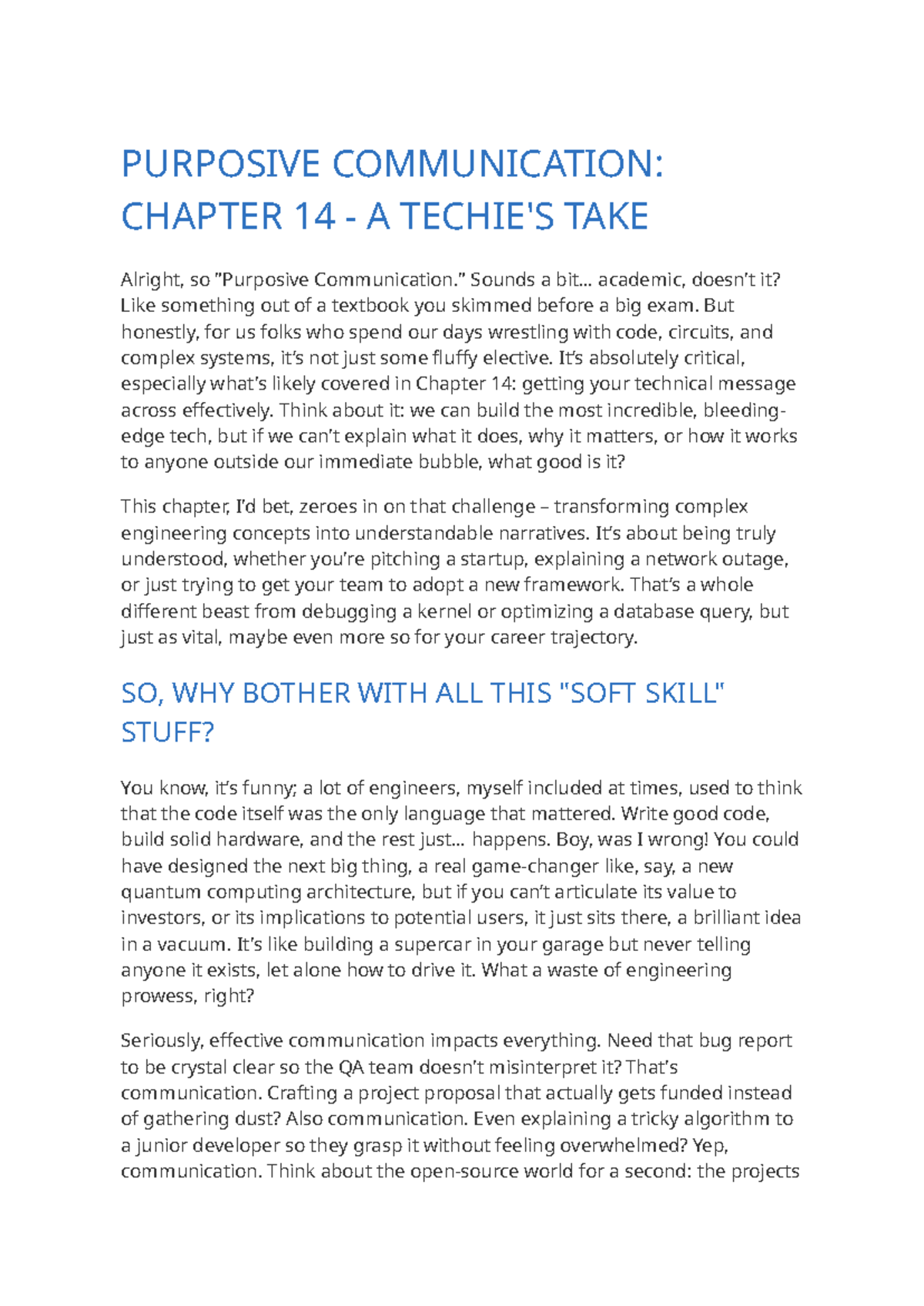 Purposive Communication for CE: Chapter 14 Review Notes - Studocu
