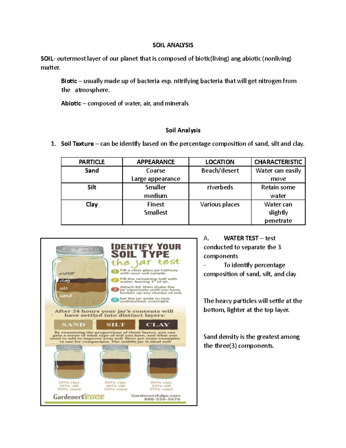 SOIL Analysis - ARM Final Notes on Soil Composition and Testing - Studocu