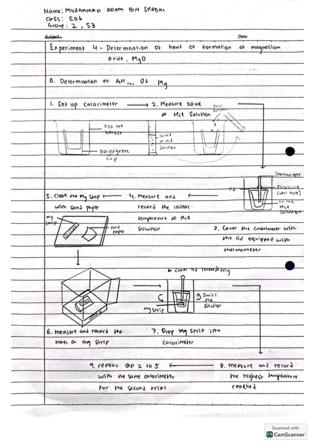 Jotter chemist exp 15 - class: E06 Group : 2 , S3 Subject: Date ...