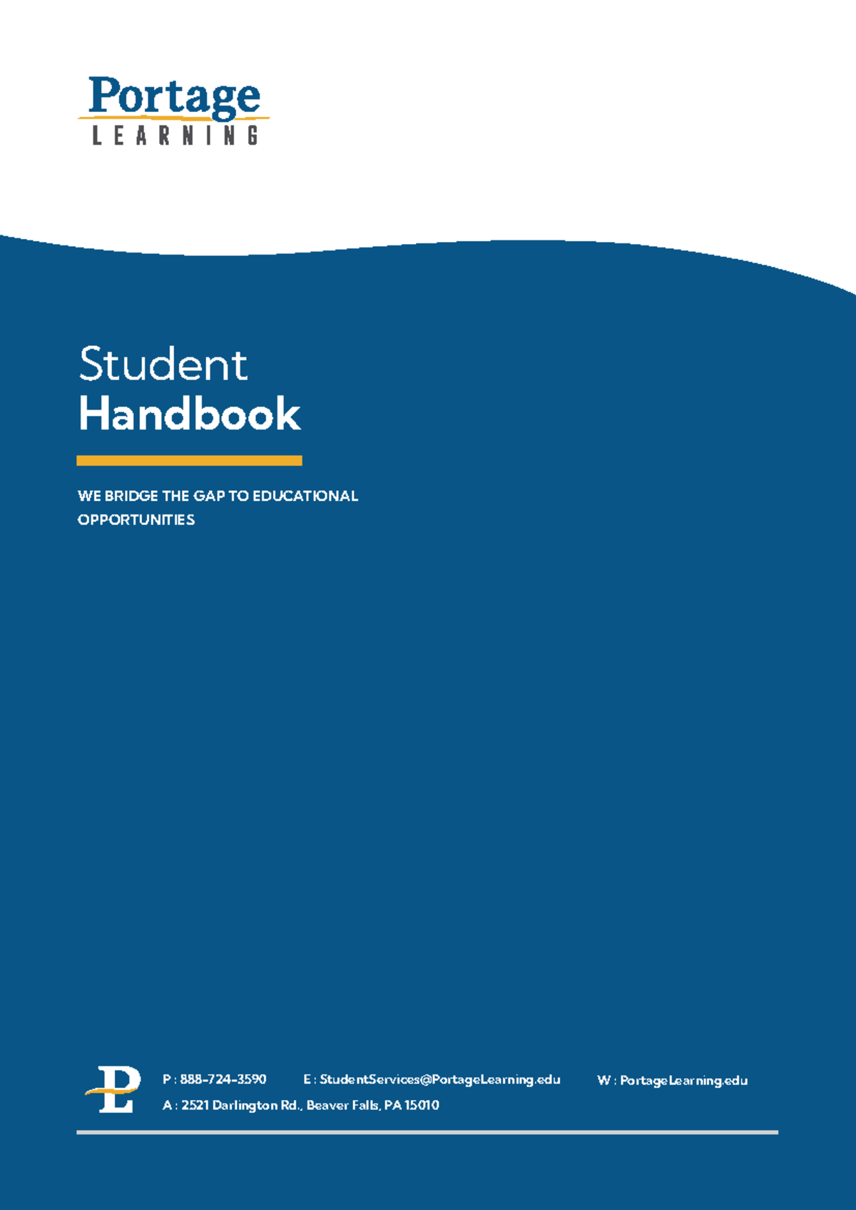 Portage Learning Student Handbook 2025: Your Guide to Success - Studocu