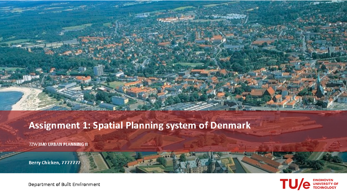 Urban planning II 2020-2021 Assignment 1 - Spatial Planning system of ...