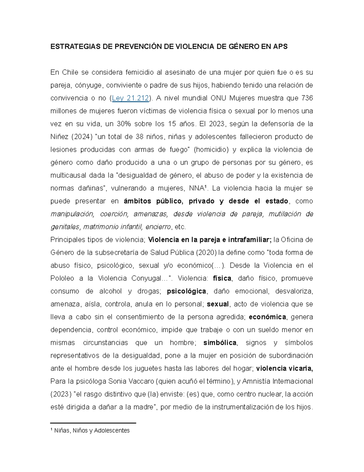Estrategias de Prevención de Violencia de Género en APS - ESTRATEGIAS ...