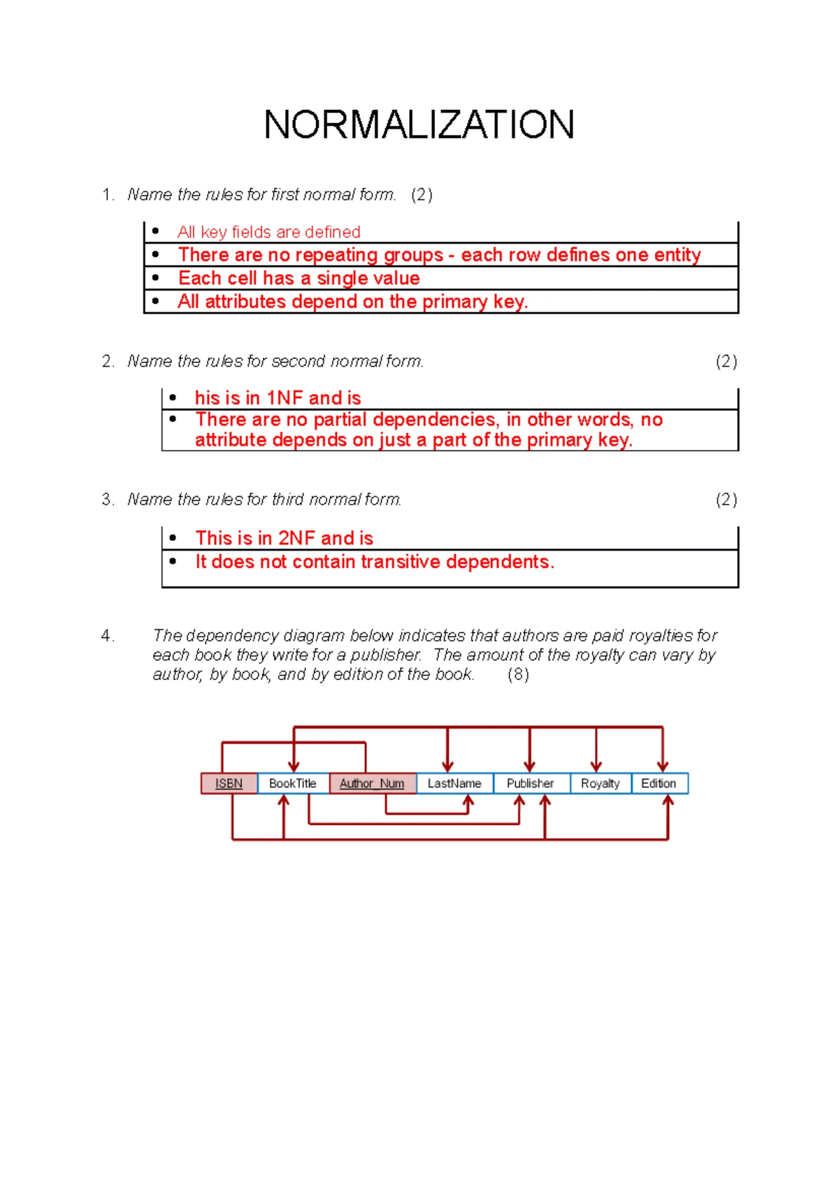 Ch05-Normalization of Databse Tables Notes 1 - Chapter 5 Normalization ...