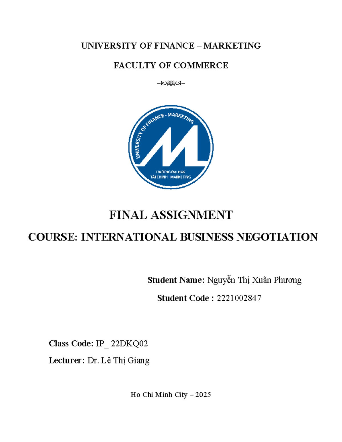 IP_22DKQ02 Final Assignment: Japanese Negotiation Styles in IB ...