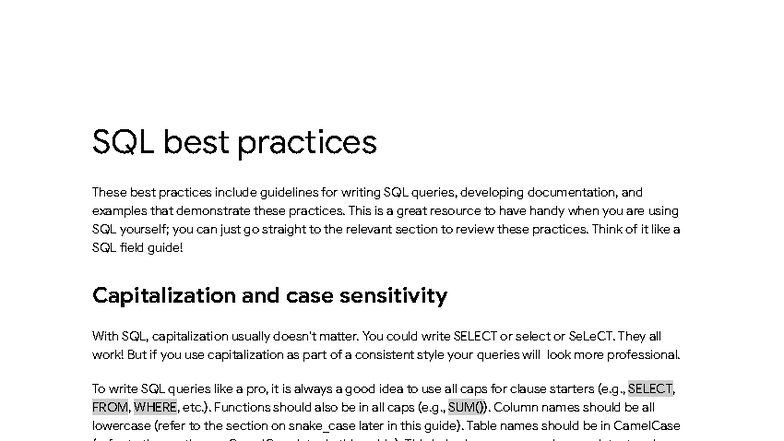 DAC3 - In-Depth Guide to SQL Best Practices - Studocu