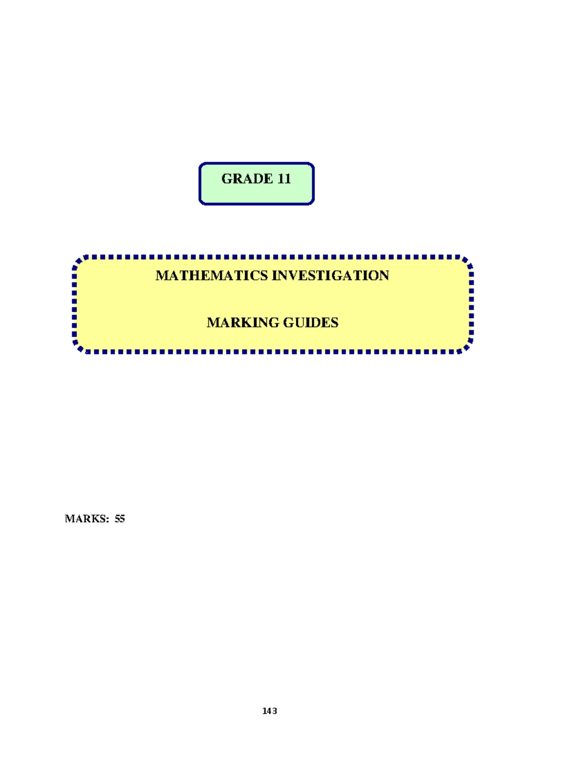 Grade 8 Mathematics FAT Investigation Memorandum Notes - Studocu
