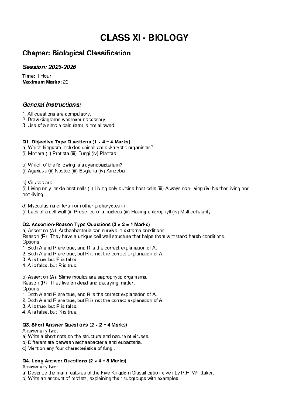 CLASS XI BIOLOGY Chapter: Plant Kingdom - Exam Prep Guide - Studocu