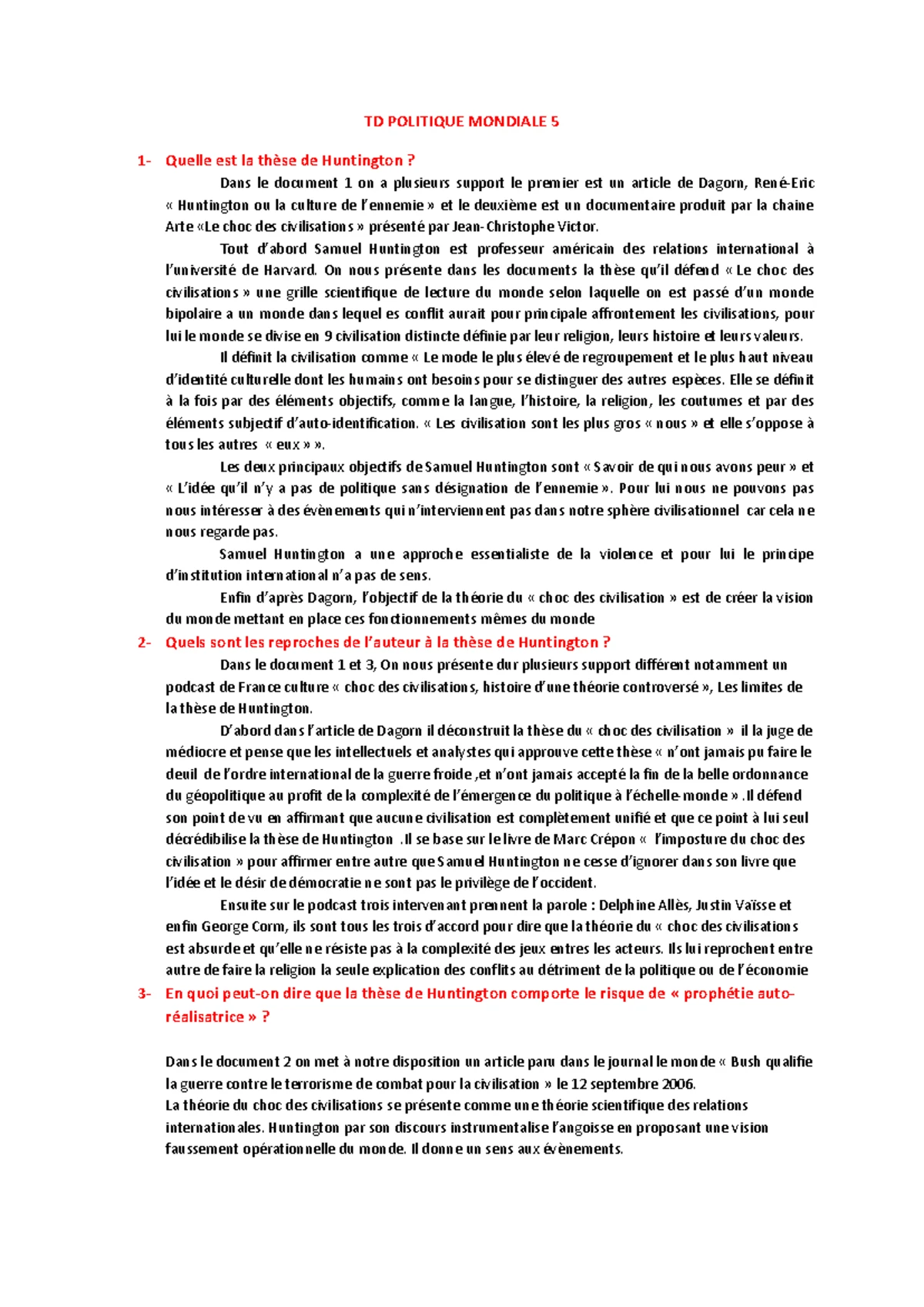 Introduction à la Politique Mondiale - IPM: Concepts et Perspectives ...