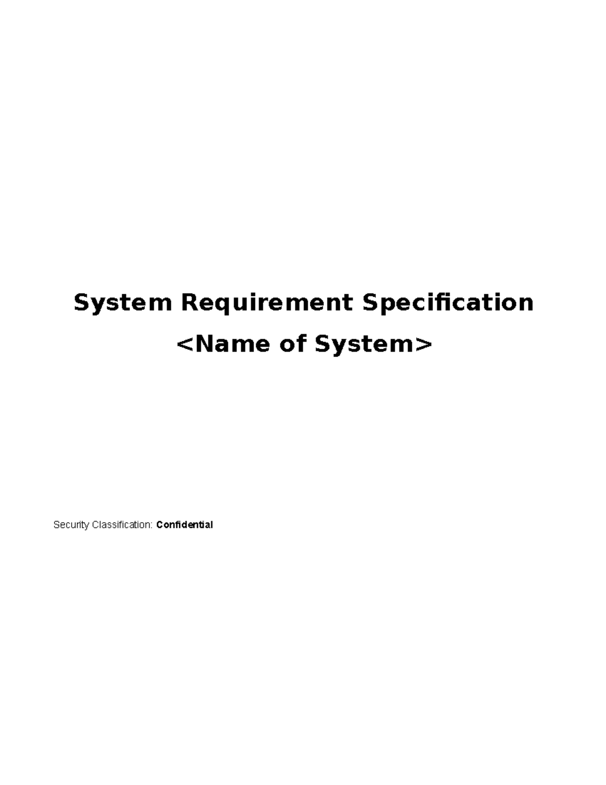 (Copy) SRS template v0dsfa - System Requirement Specification Security ...