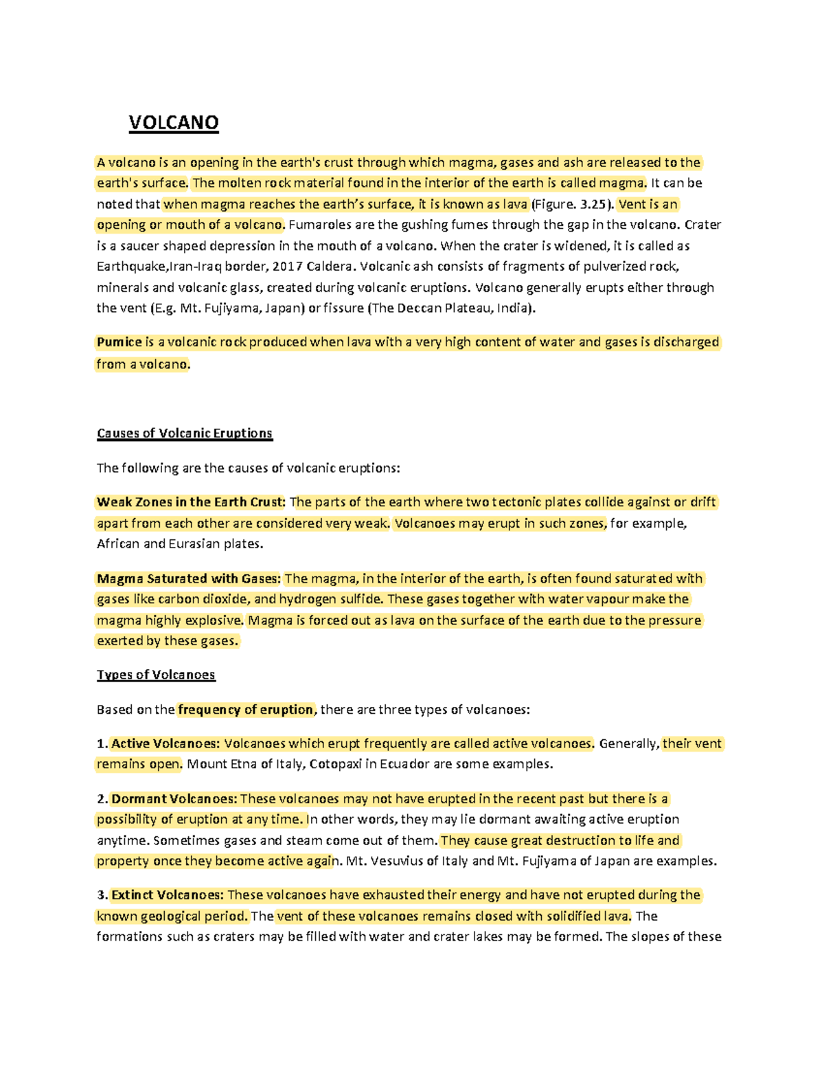 Volcanoes and Storm Surges: Module 2 Overview and Analysis - Studocu