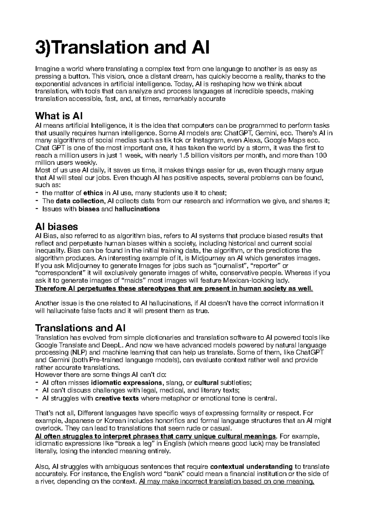 3) Translation and AI: The Future of Language Processing - Studocu