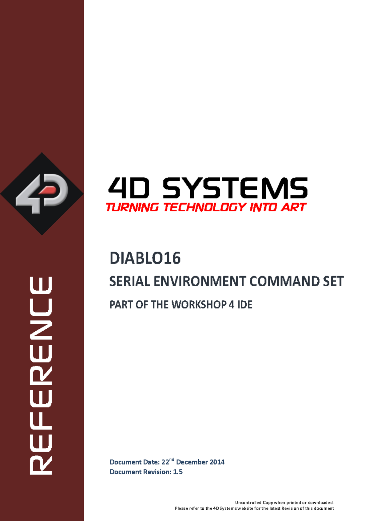 DIABLO16 Serial Command Manual - Revision 1.5 Overview - Studocu