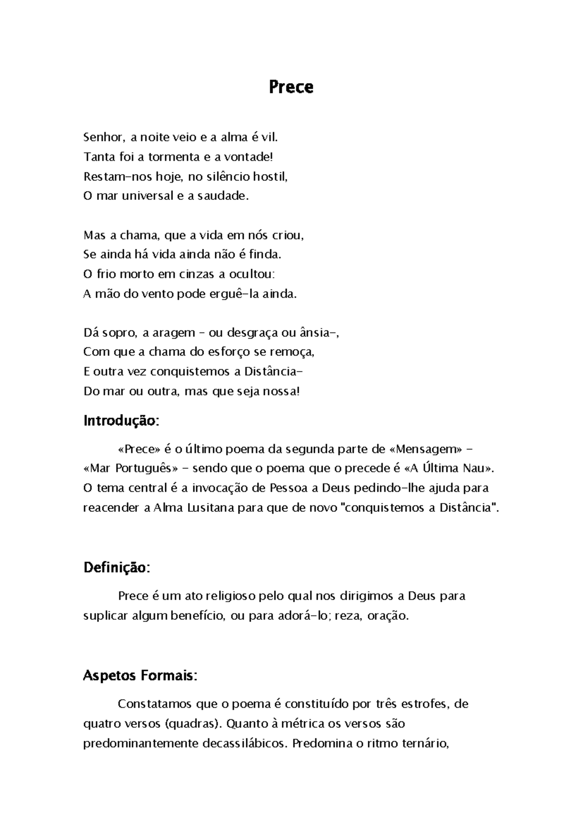 Análise do Poema 