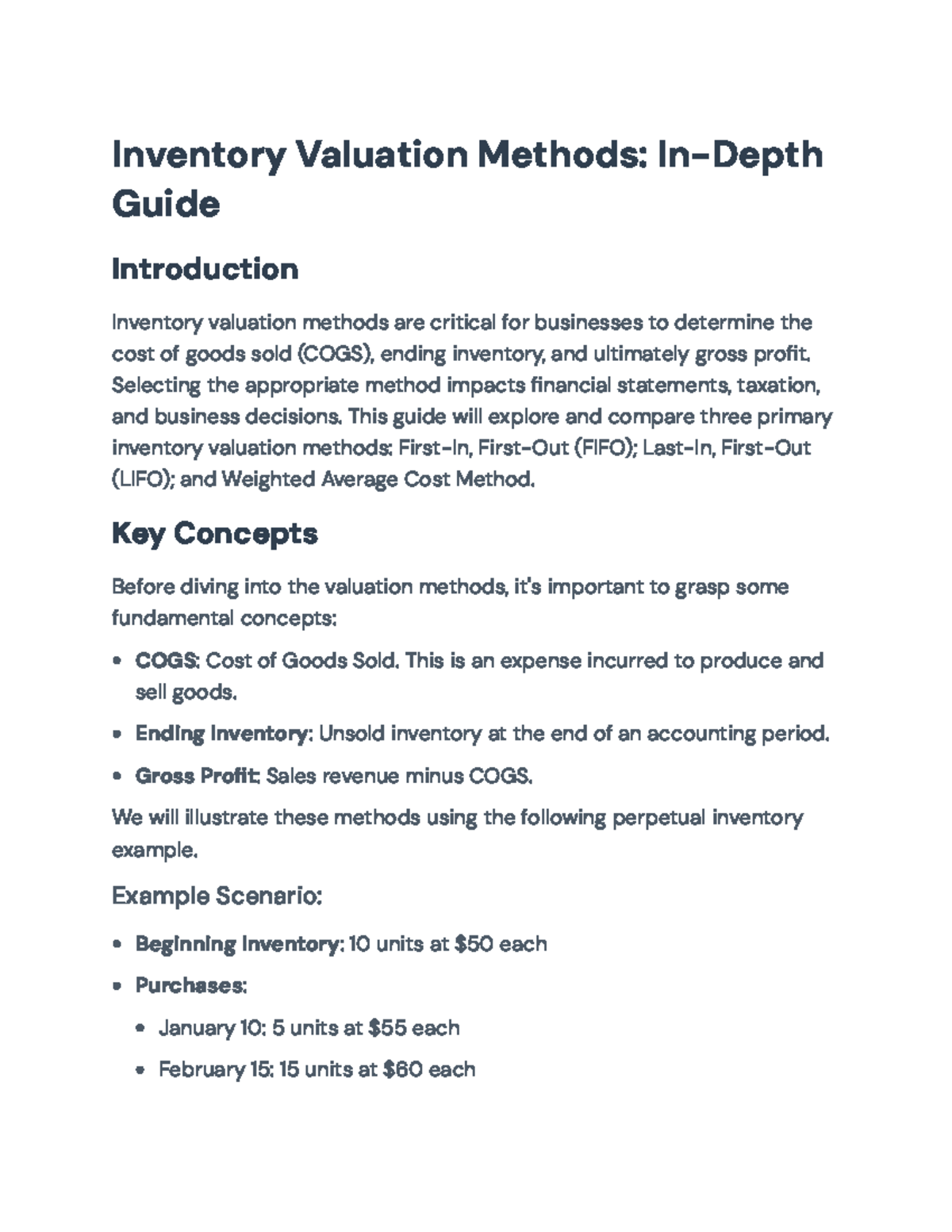 Inventory Valuation Methods: A Guide on COGS & Profit Impact ...