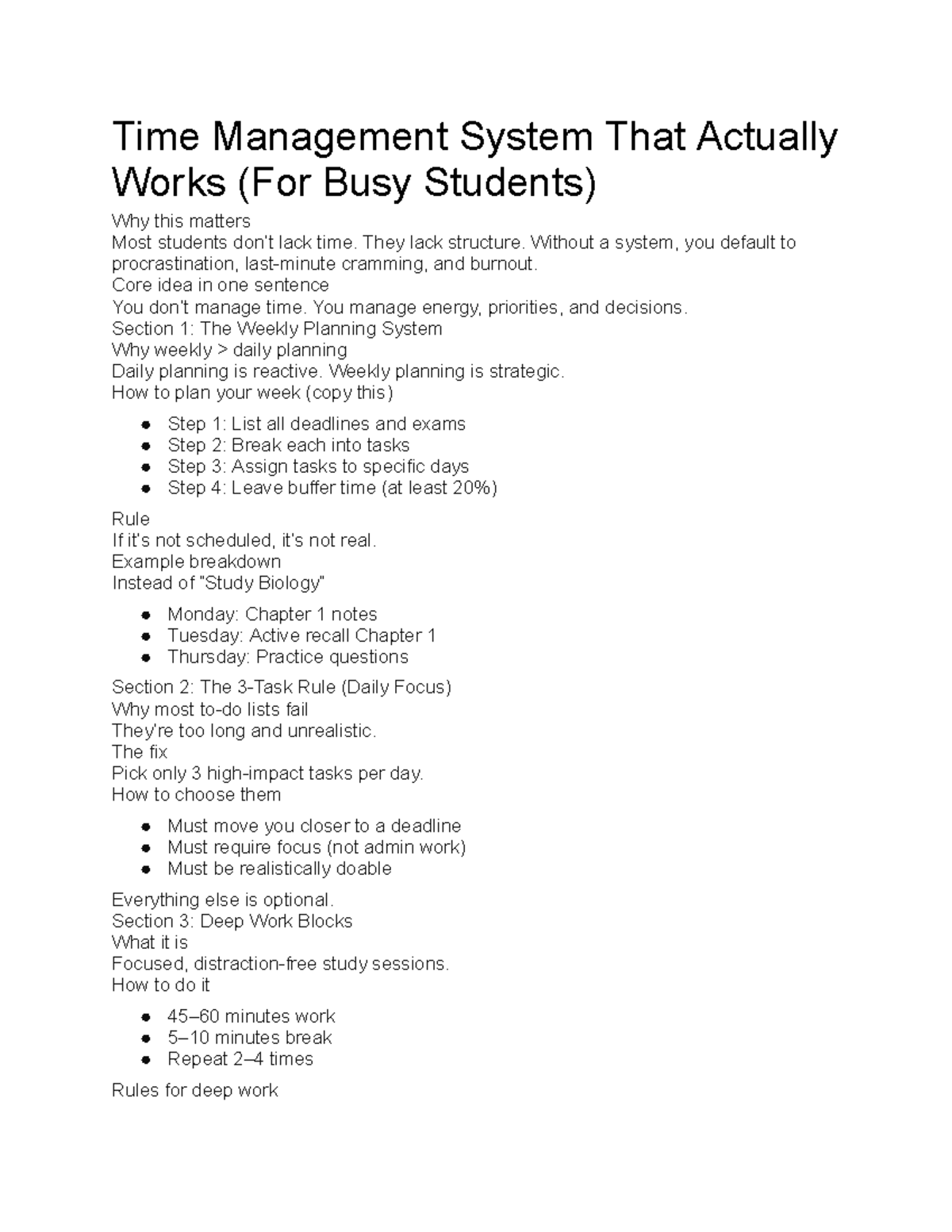 Effective Time Management Strategies for Busy Students - Studocu
