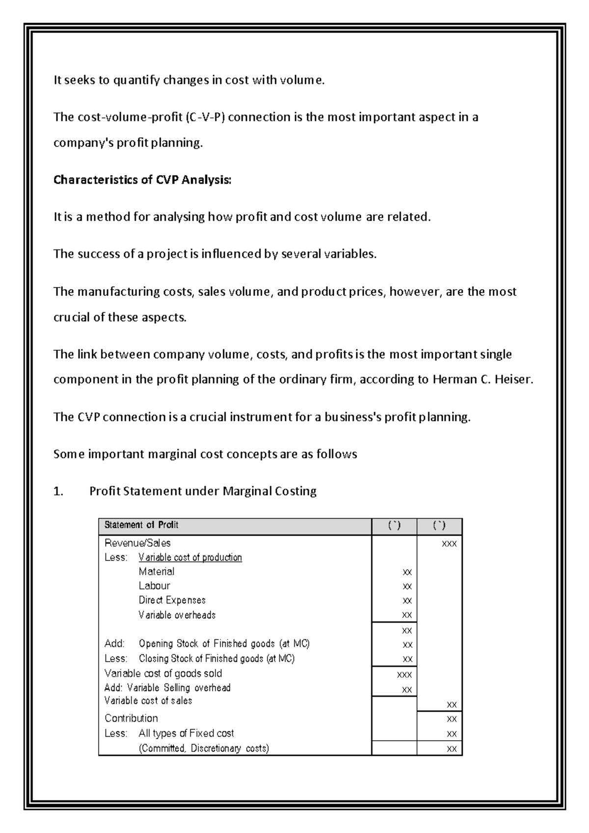 Cost-Volume-Profit (CVP) Analysis Introduction - It seeks to quantify ...
