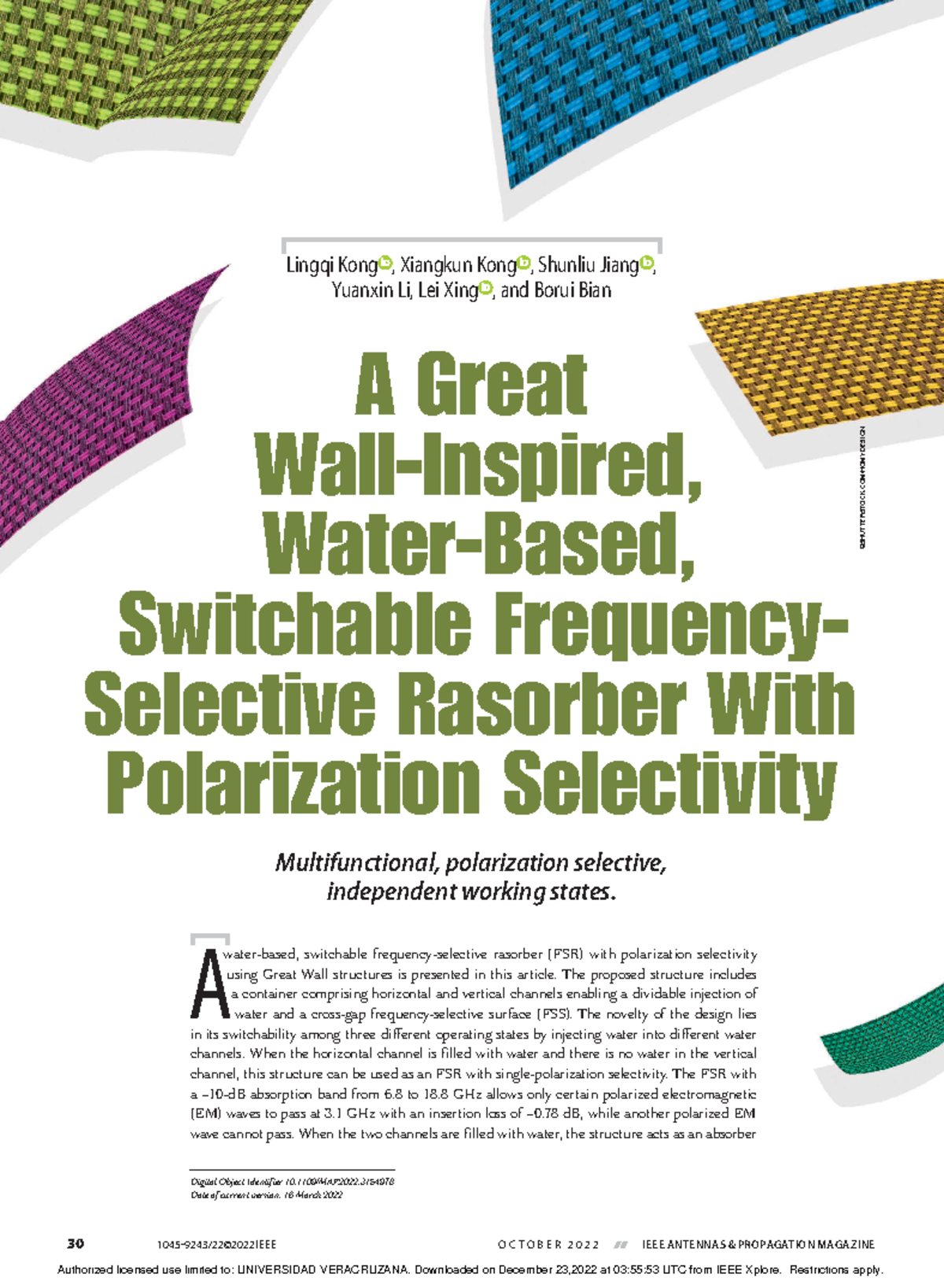 Title: Revolutionary Switchable Frequency-Selective Rasorber Design ...
