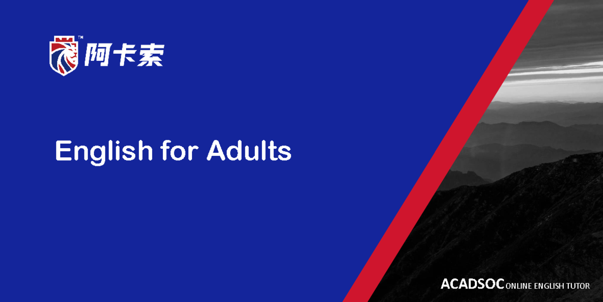 English for Adults ACADSOC ONLINE TUTOR: Teaching Techniques Guide ...