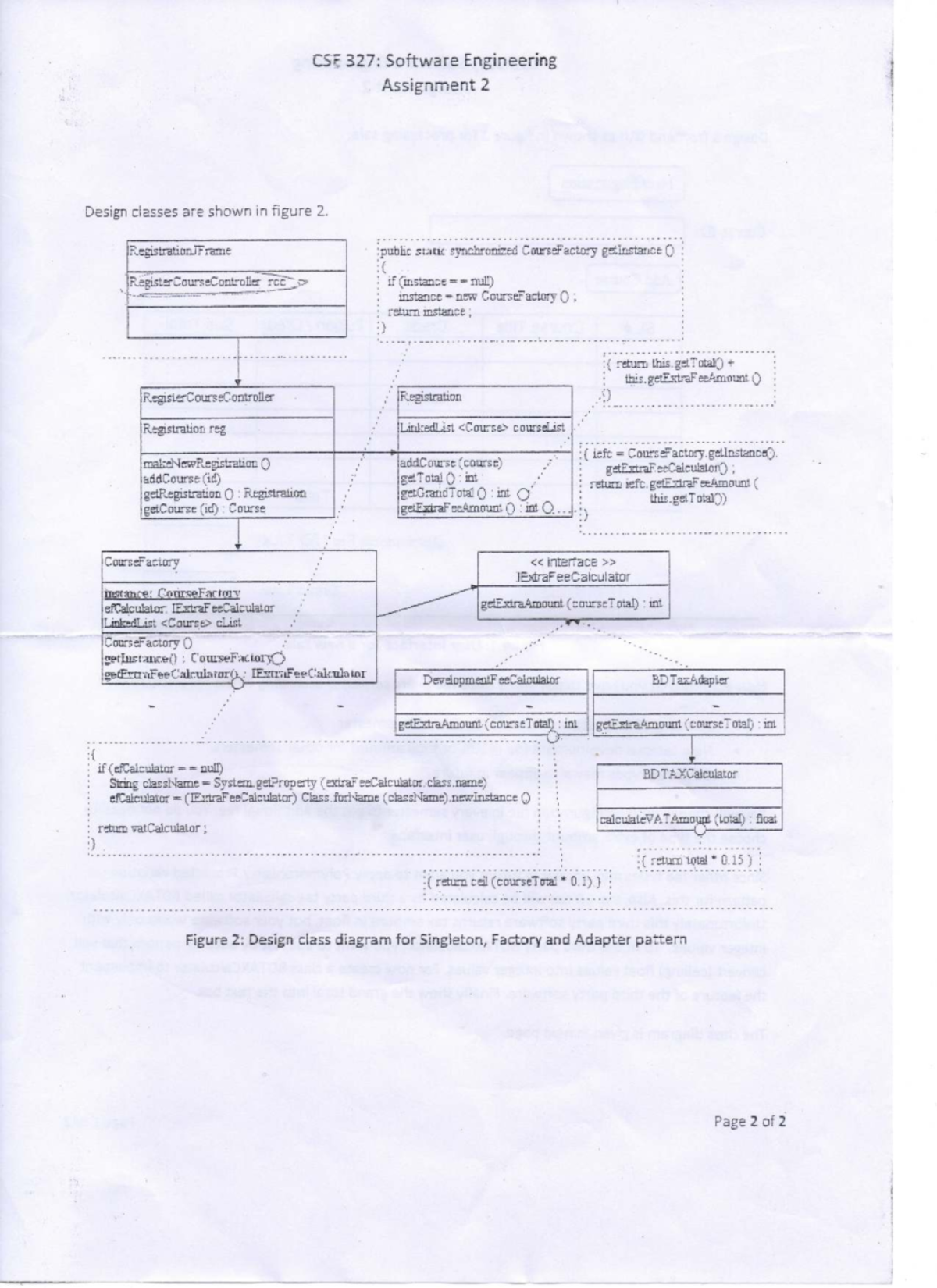 CSE 327: Software Engineering Assignment 2 - Design Patterns Overview ...