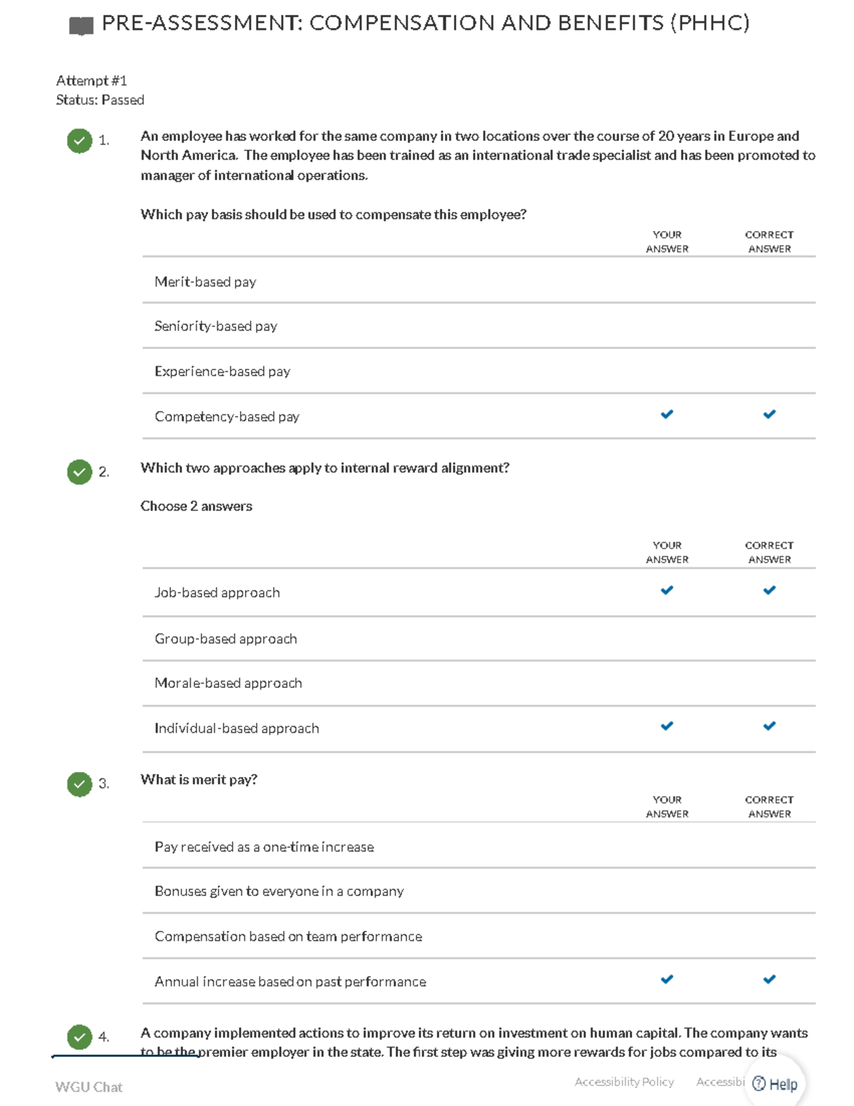 C236 Compensation and Benefits Pre-Assessment Review Notes - Studocu