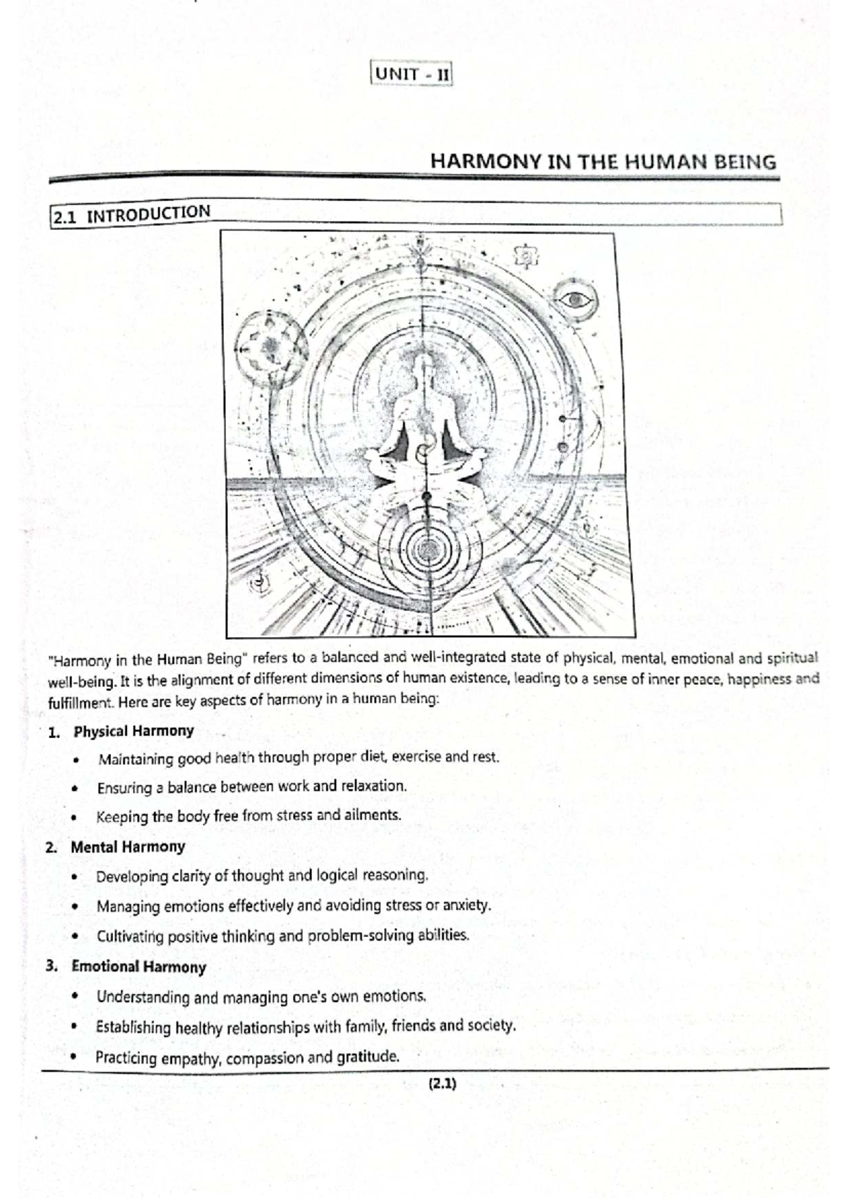 UHV 2: Achieving Harmony in the Human Being - Comprehensive Notes - Studocu