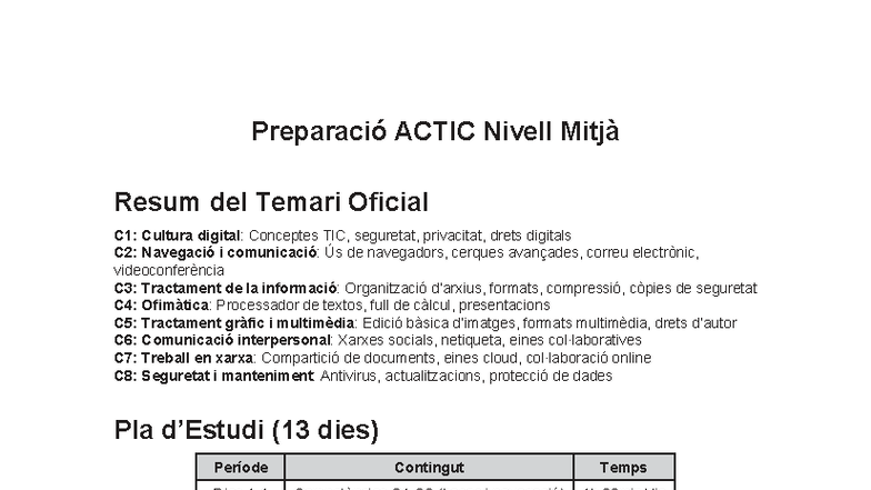 preparaci-actic-nivell-mitj-resum-del-temari-oficial-i-examen-studocu