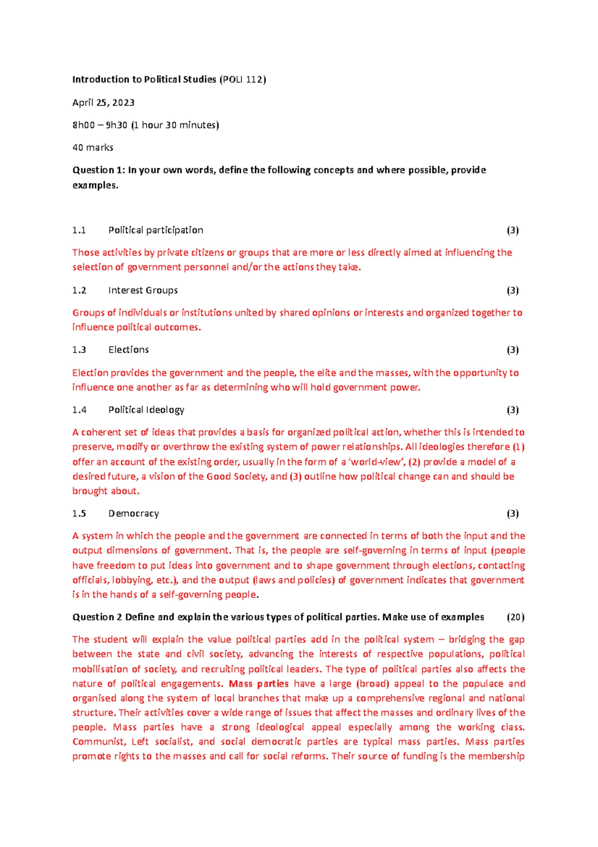 POLI 112 Essay: The Role of Conservatism in Political Ideology - Studocu