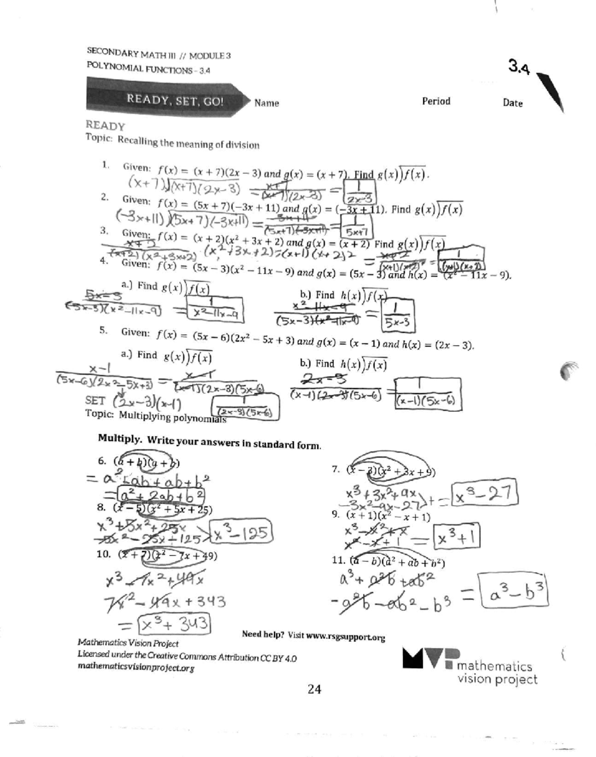 MATH 11 MODULE 3 POLYNOMIAL FUNCTIONS 3.4 READY, SET, GO! - Studocu