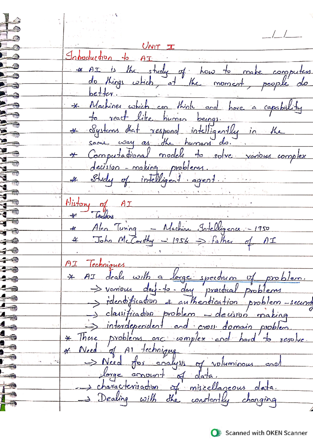 Unit 1 AI: Comprehensive Study Notes for Beginners - Studocu